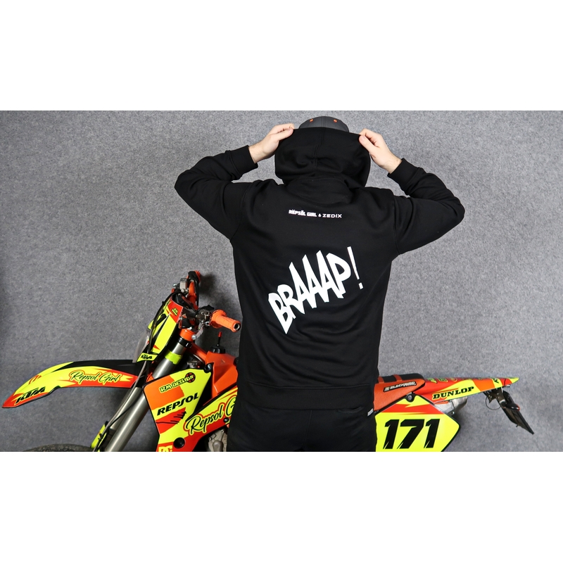 Sweat à capuche pour hommes SUPERMOTO noir