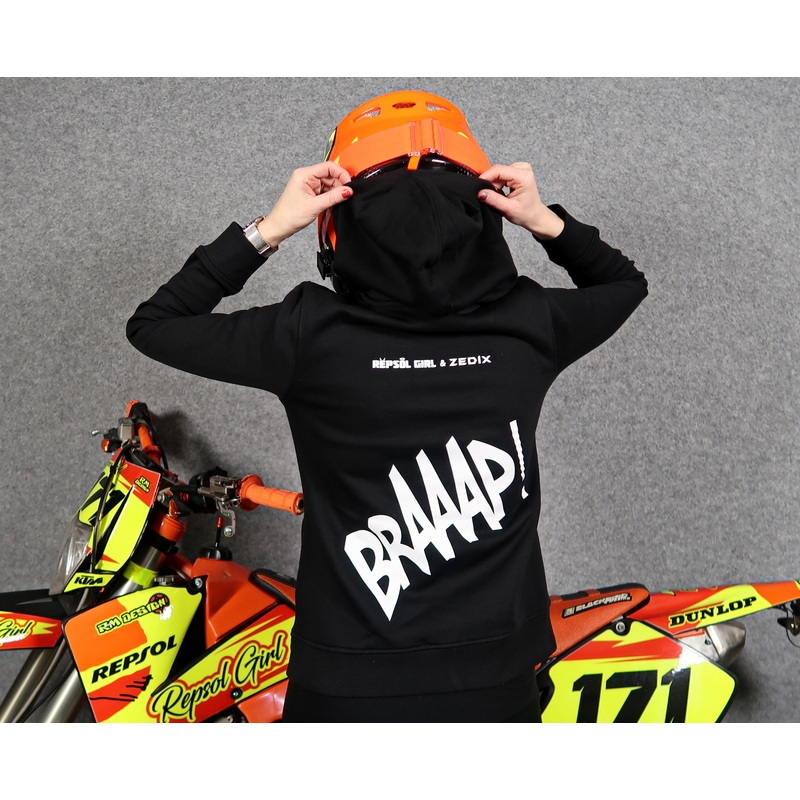 Sweat-shirt femme SUPERMOTO noir soldes