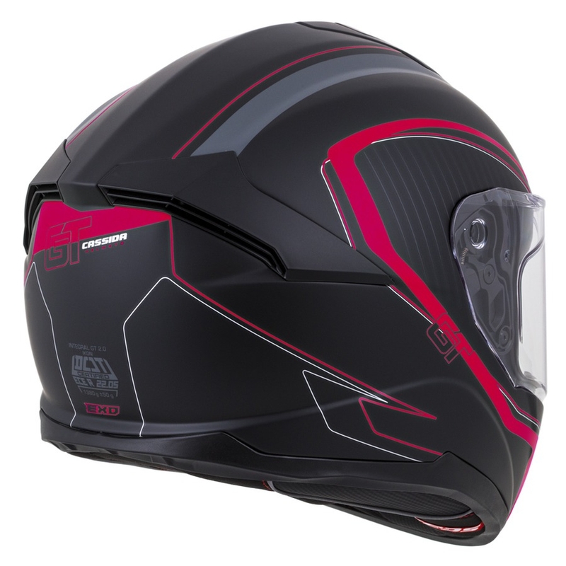 Integrální přilba Cassida Integral GT 2.0 Reptyl černo-šedo-fluo červená
