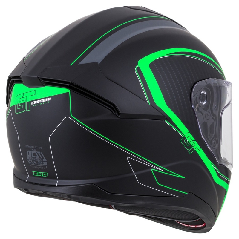 Casque intégral Cassida Integral GT 2.0 Reptyl noir-gris-vert