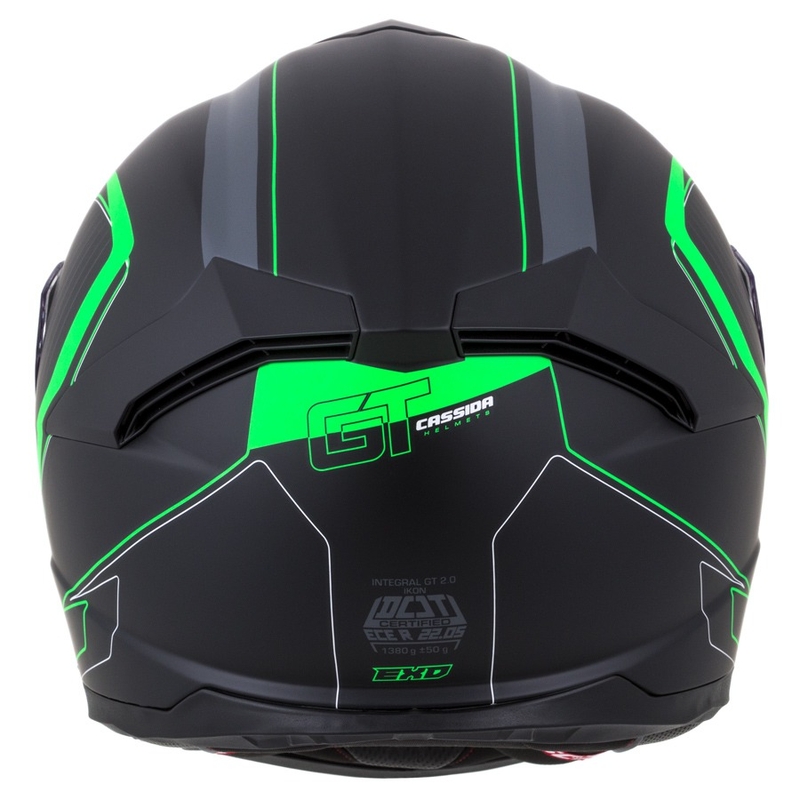 Casque intégral Cassida Integral GT 2.0 Reptyl noir-gris-vert