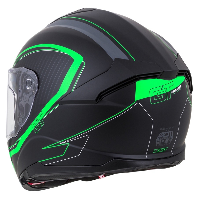 Casque intégral Cassida Integral GT 2.0 Reptyl noir-gris-vert