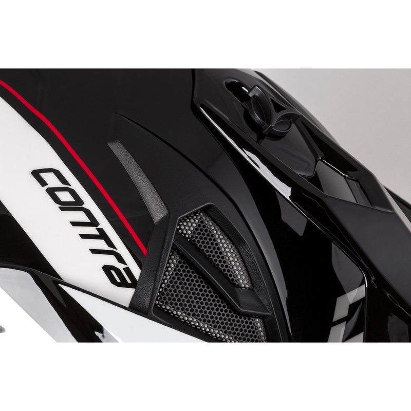 Casque de motocross Cassida Cross Pro II Contra blanc-rouge-noir