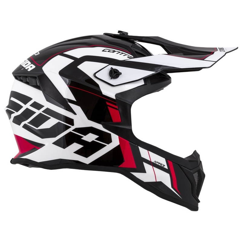 Casque de motocross Cassida Cross Pro II Contra blanc-rouge-noir