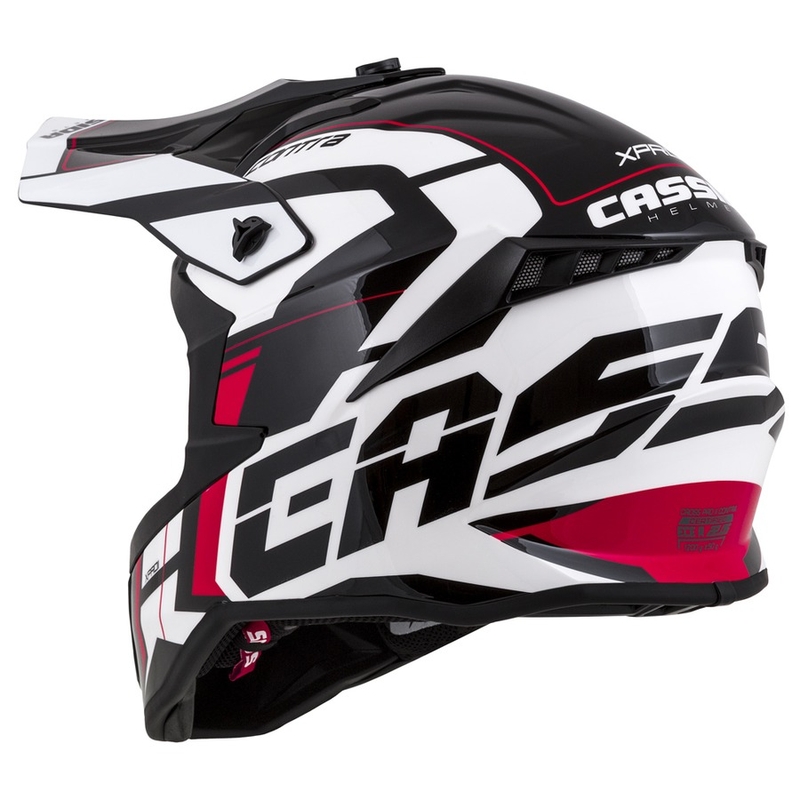 Casque de motocross Cassida Cross Pro II Contra blanc-rouge-noir