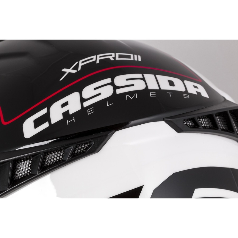 Casque de motocross Cassida Cross Pro II Contra blanc-rouge-noir