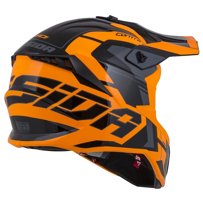 Cassida Cross Pro II Contra Motocross Helmet orange-noir-gris
