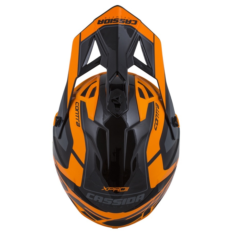 Cassida Cross Pro II Contra Motocross Helmet orange-noir-gris