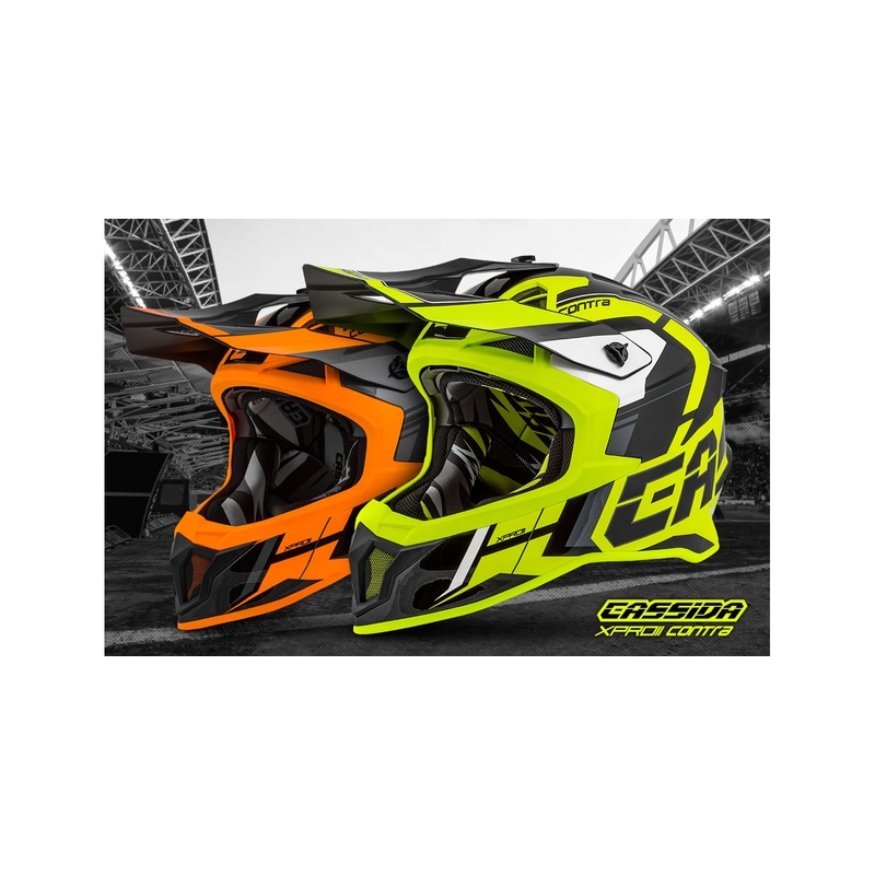 Cassida Cross Pro II Contra Motocross Helmet orange-noir-gris