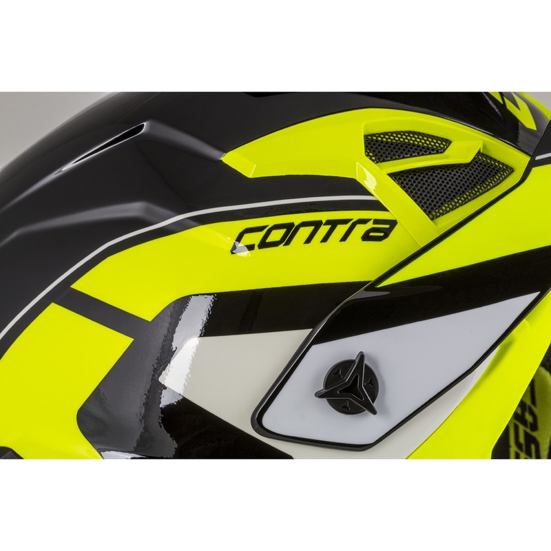 Casque de motocross Cassida Cross Pro II Contra fluo jaune-gris-noir