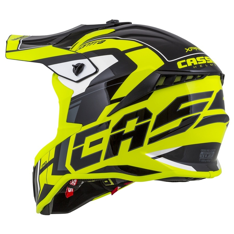 Casque de motocross Cassida Cross Pro II Contra fluo jaune-gris-noir