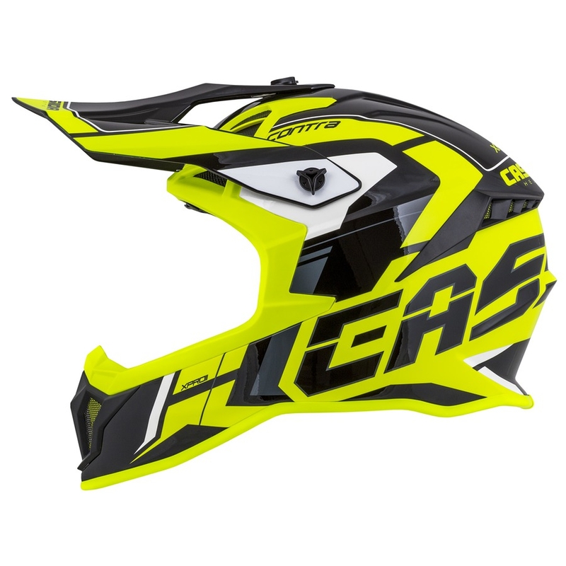 Casque de motocross Cassida Cross Pro II Contra fluo jaune-gris-noir