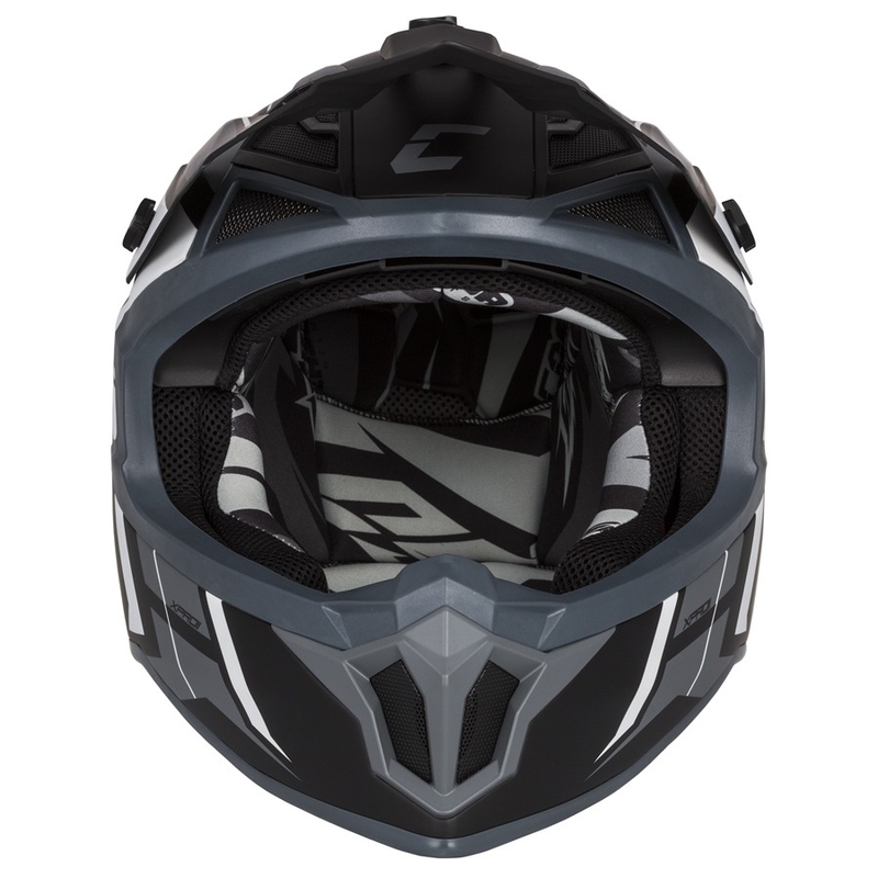 Cassida Cross Pro II Contra casque motocross noir-gris-blanc