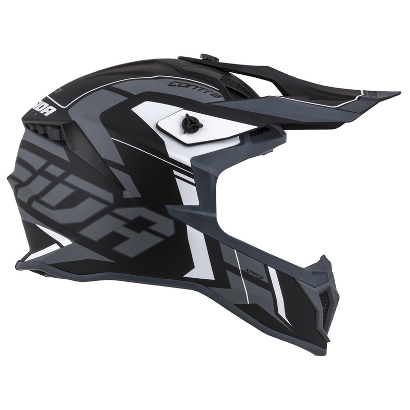 Cassida Cross Pro II Contra casque motocross noir-gris-blanc
