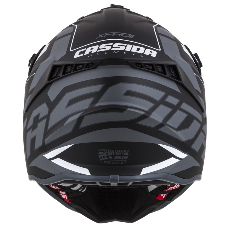 Cassida Cross Pro II Contra casque motocross noir-gris-blanc