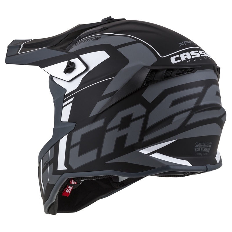 Cassida Cross Pro II Contra casque motocross noir-gris-blanc