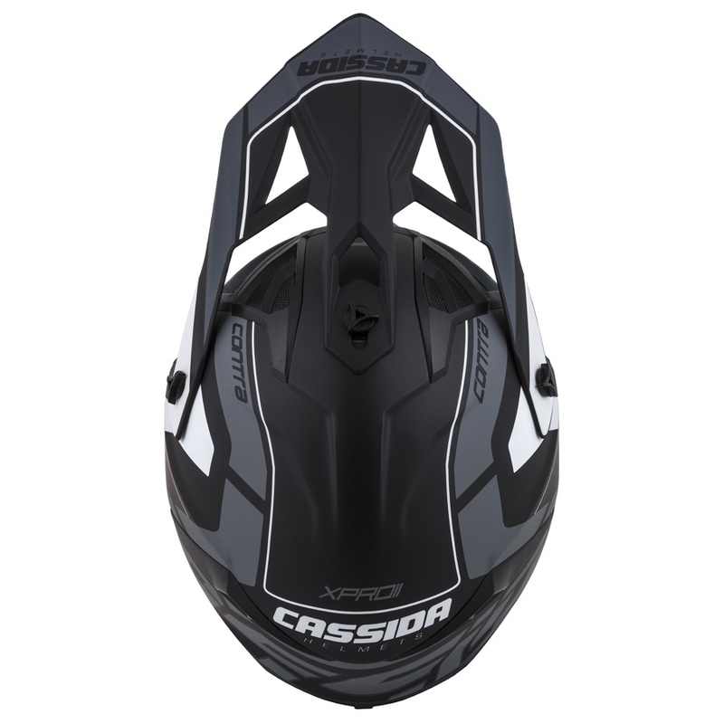 Cassida Cross Pro II Contra casque motocross noir-gris-blanc