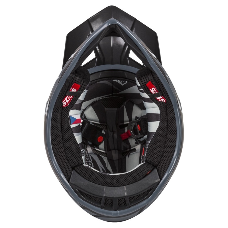 Cassida Cross Pro II Contra casque motocross noir-gris-blanc