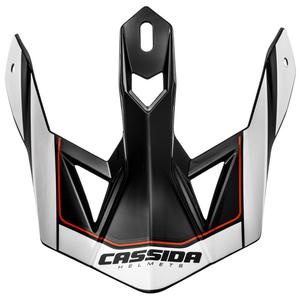 Visière de casque Cassida Cross Pro II blanc-rouge-noir