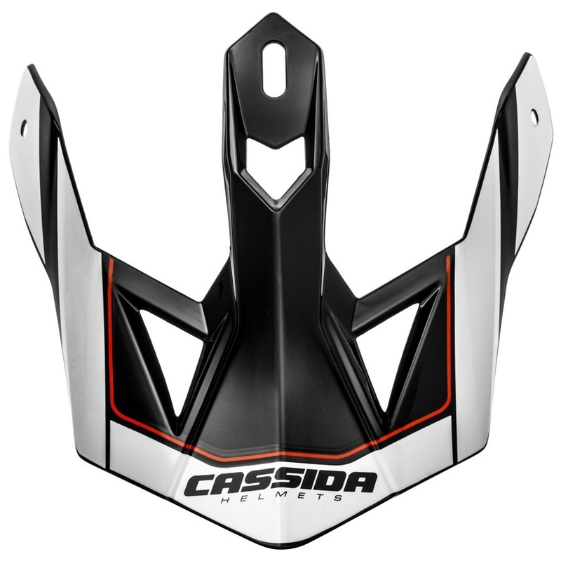 Visière de casque Cassida Cross Pro II blanc-rouge-noir
