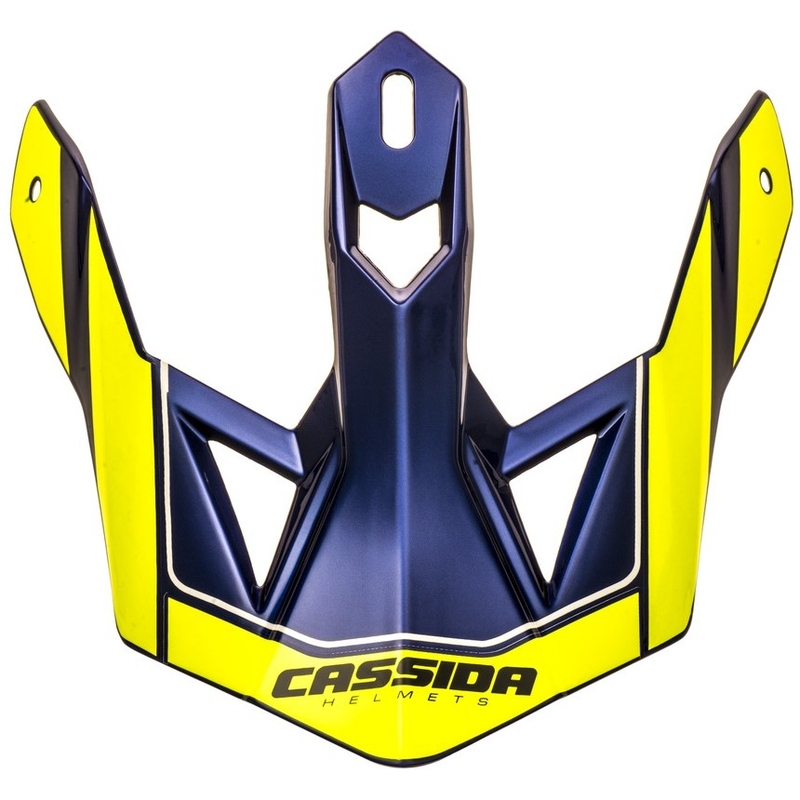 Visière de casque pour Cassida Cross Pro II jaune fluo-bleu