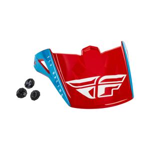 Visière de casque pour FLY Racing Kinetic Straight rouge-blanc-bleu