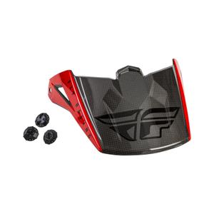 Visière de casque pour FLY Racing Kinetic Straight rouge-noir-gris