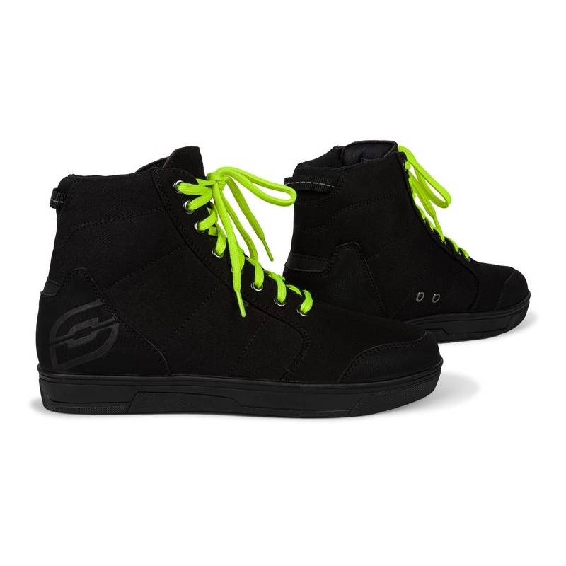 Bottes moto Ozone Town noir-jaune fluo
