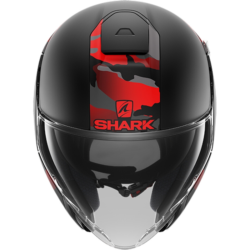 Casque ouvert SHARK CITYCRUISER Genom noir-rouge soldes