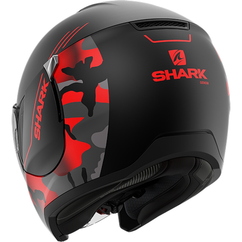 Casque ouvert SHARK CITYCRUISER Genom noir-rouge soldes
