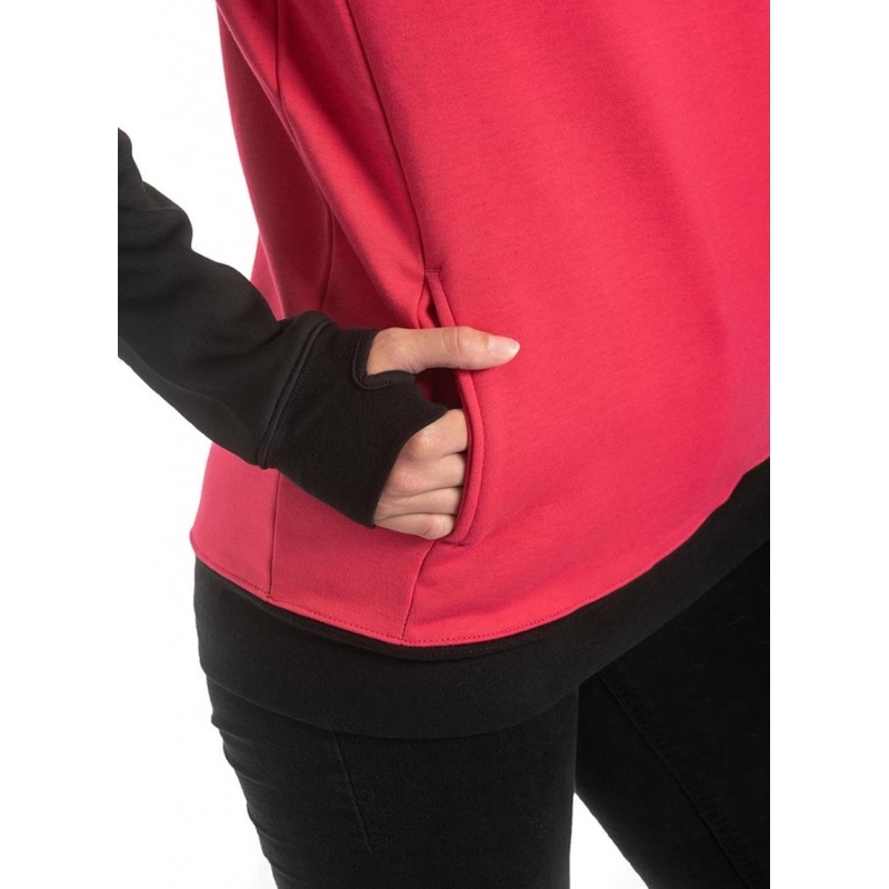 Sweat-shirt Meatfly Robin noir et rose pour femmes soldes
