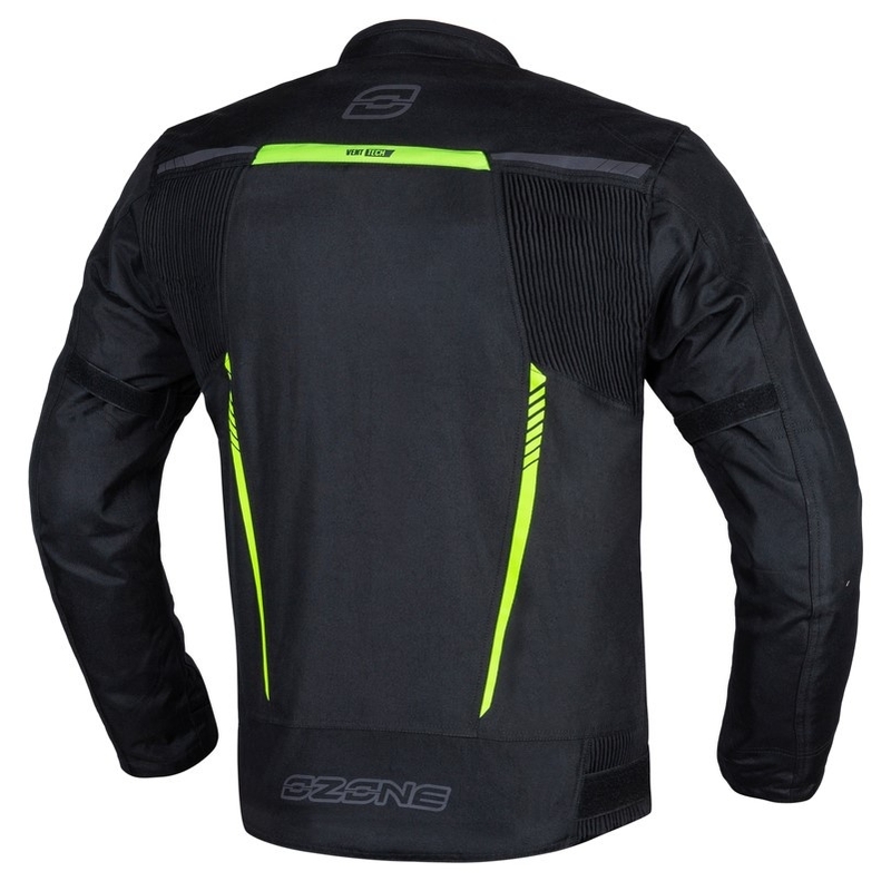 Blouson moto Ozone Delta IV noir-jaune fluo
