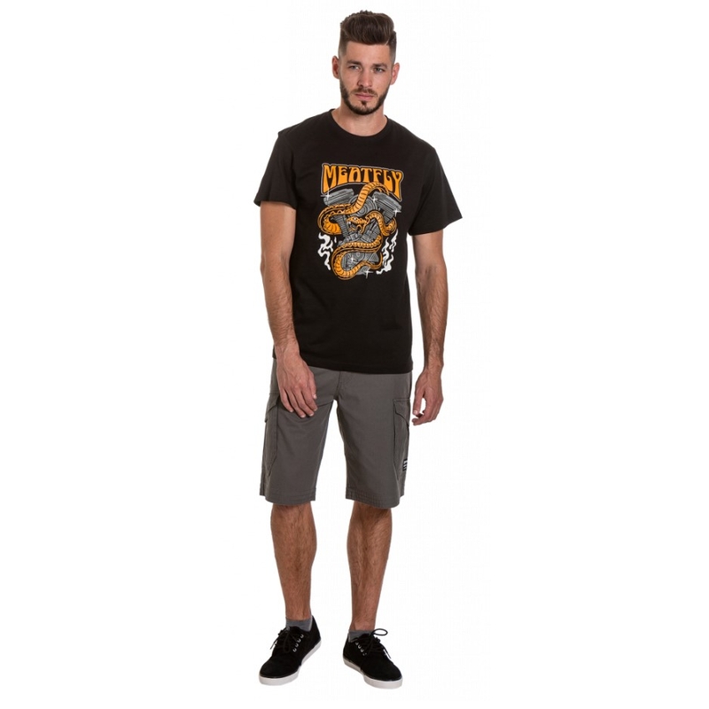 T-shirt Meatfly Pistons noir