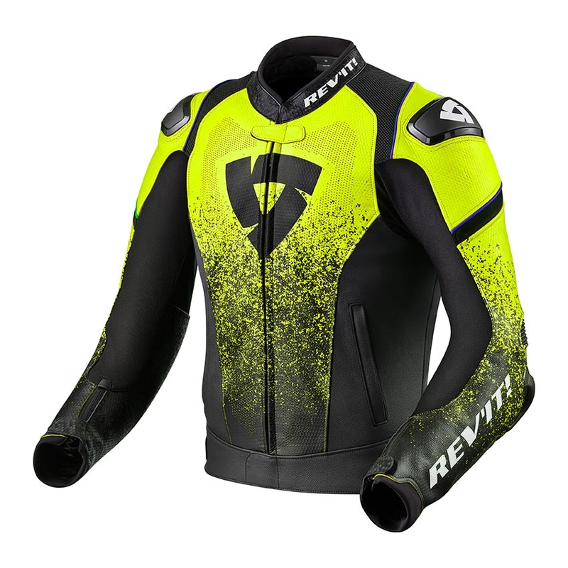 Bunda na motorku Revit Quantum černo-fluo žlutá výprodej