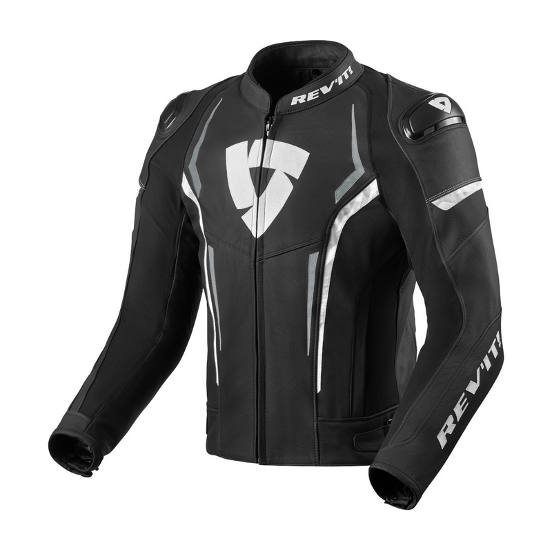 Veste de moto Revit Glide noir et blanc soldes