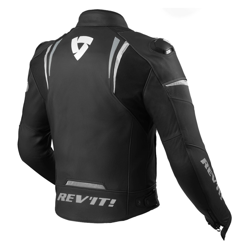 Veste de moto Revit Glide noir et blanc soldes