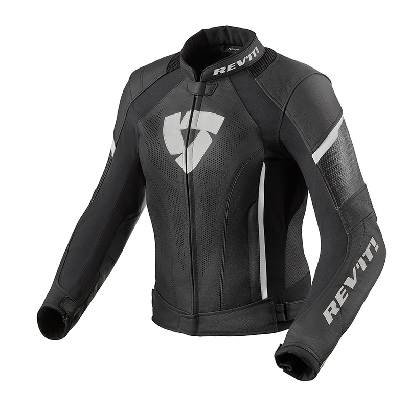 Veste de moto Revit Xena 3 noir et blanc pour femme soldes