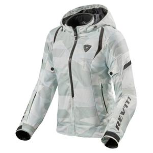 Veste de moto Revit Flare 2 pour femmes, gris et blanc