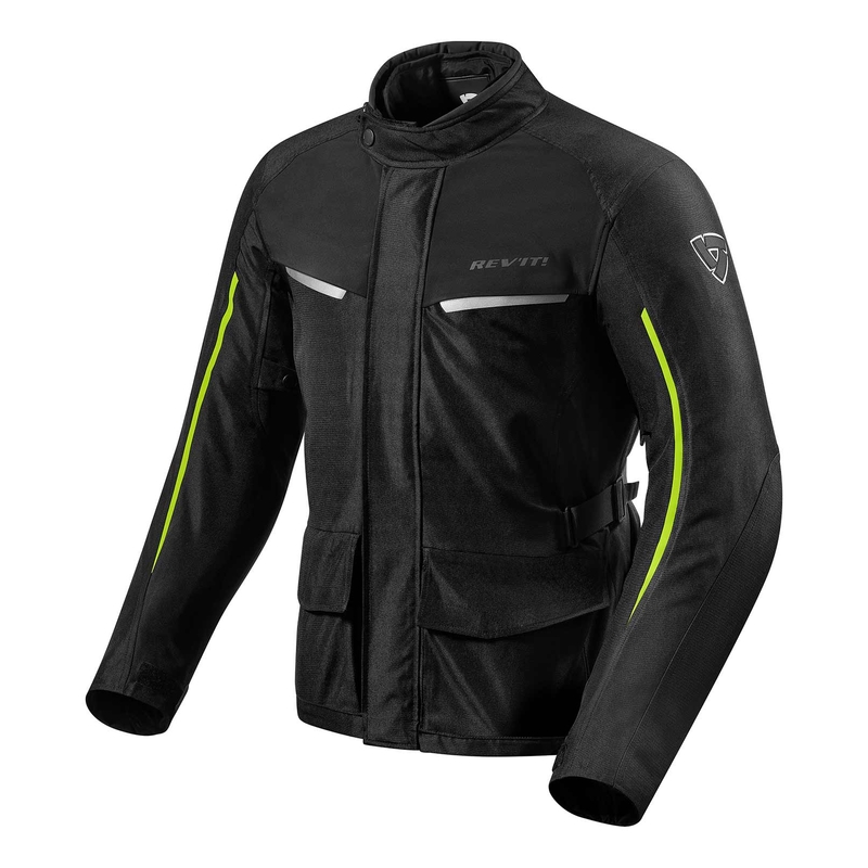 Veste moto Revit Voltiac 2 noir-jaune fluo soldes