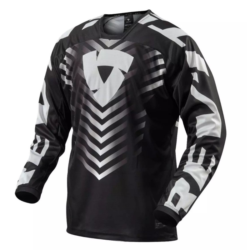 Maillot de motocross Revit Rough noir et blanc