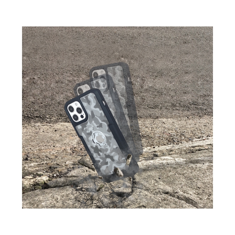 Kryt telefonu s držákem CUBE X-Guard pro Apple iPhone 12/12 Pro Max camo výprodej
