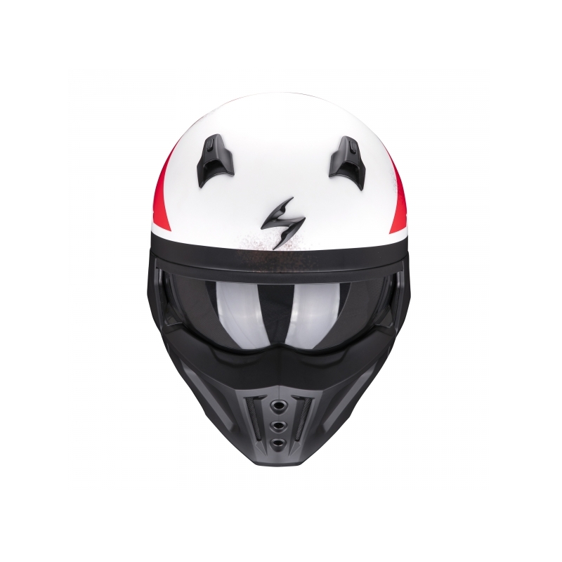 Přilba Scorpion COVERT-X T-TRUST bílo-červeno-černá (KOPIE)