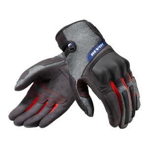 Gants de moto Revit Volcano noir-gris soldes