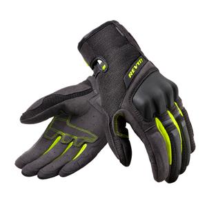 Gants de moto Revit Volcano noir-jaune fluo pour femme soldes