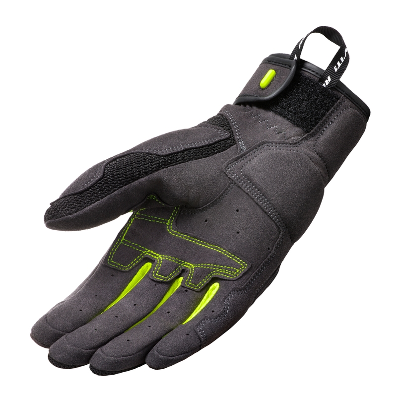 Gants de moto Revit Volcano noir-jaune fluo pour femme soldes