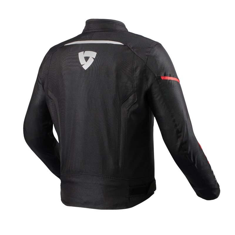 Veste moto Revit Sprint H2O noir-rouge fluo soldes