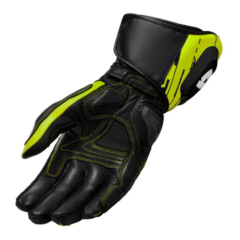 Gants moto Revit Quantum 2 noir-jaune fluo soldes