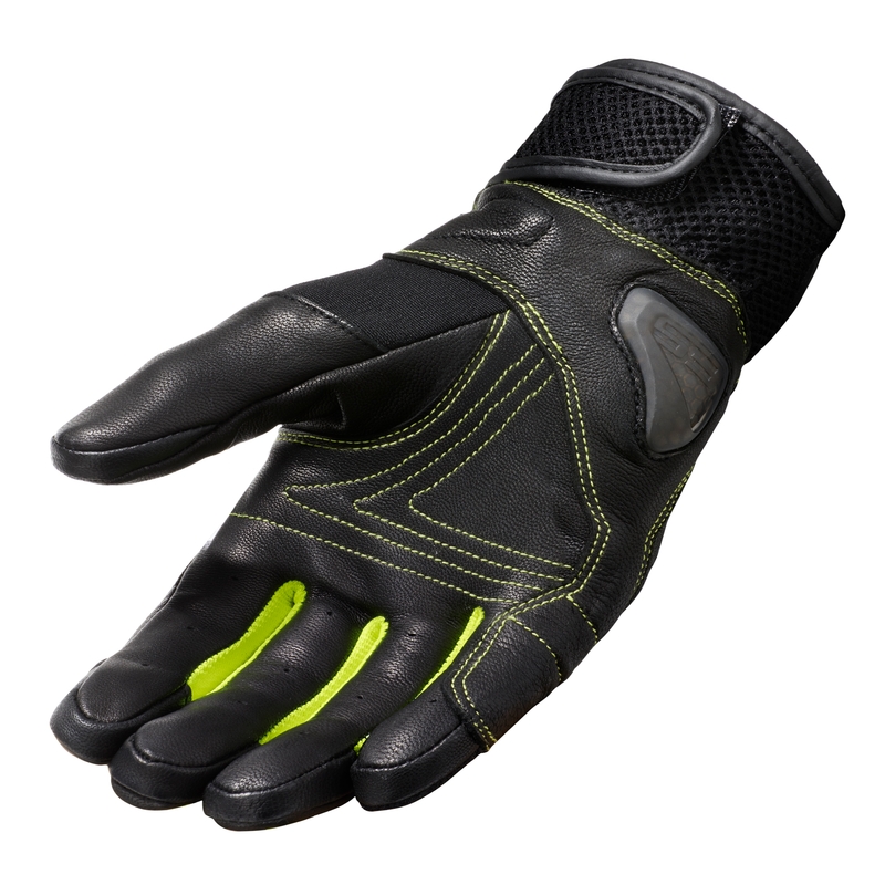 Gants moto Revit Metric noir-jaune fluo soldes