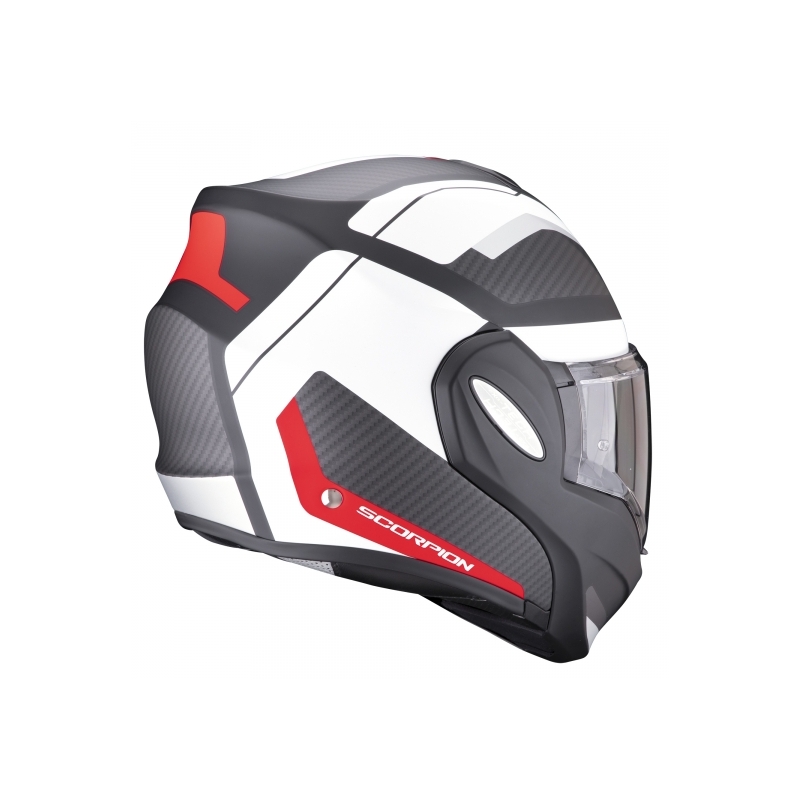 Casque à visière Scorpion EXO-TECH Trap noir-blanc-rouge