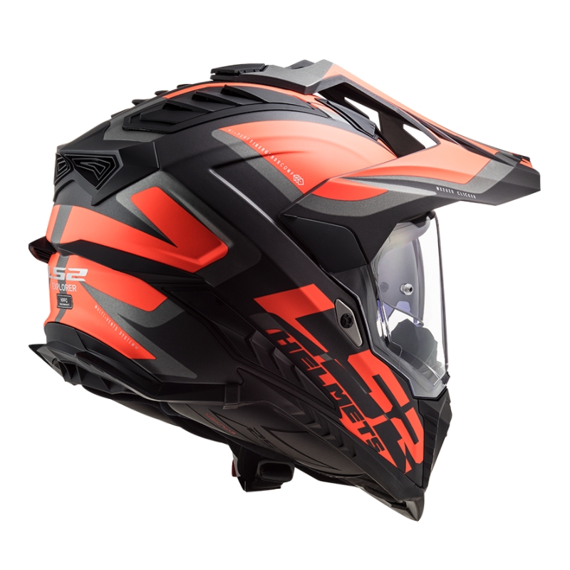 Casque enduro LS2 MX701 Explorer Alter noir-orange-gris